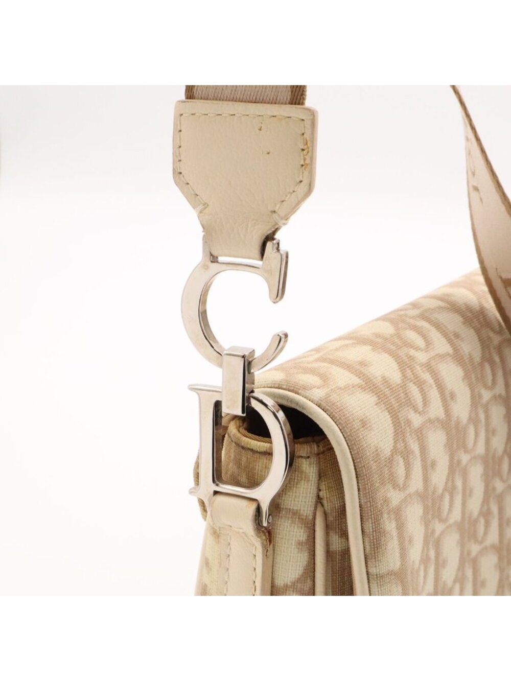 Dior Trotter Shoulder Bag Crossbody Flower Floral Pattern Embroidery Leather - Picture 5 of 8